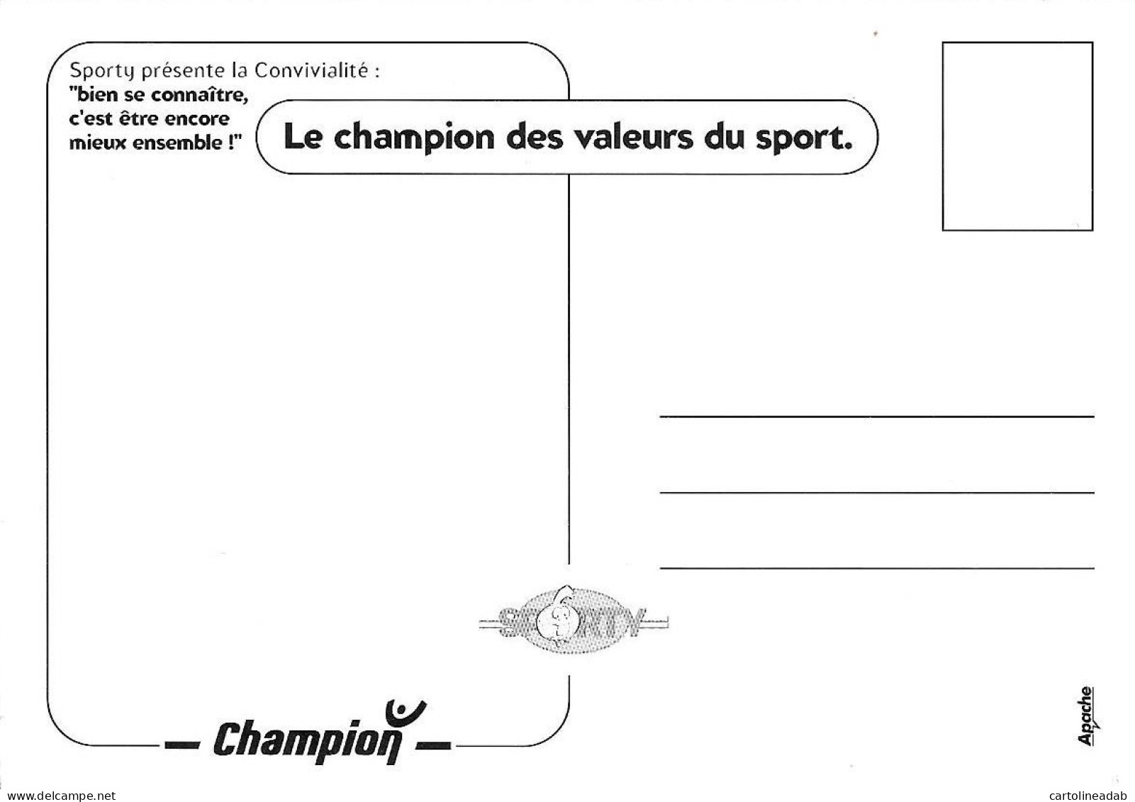 [MD9115] CPM - SERIE DI 4 CARTOLINE - SPORTY - LE CHAMPION DES VALEUR DU SPORT - PERFETTE - Non Viaggiate