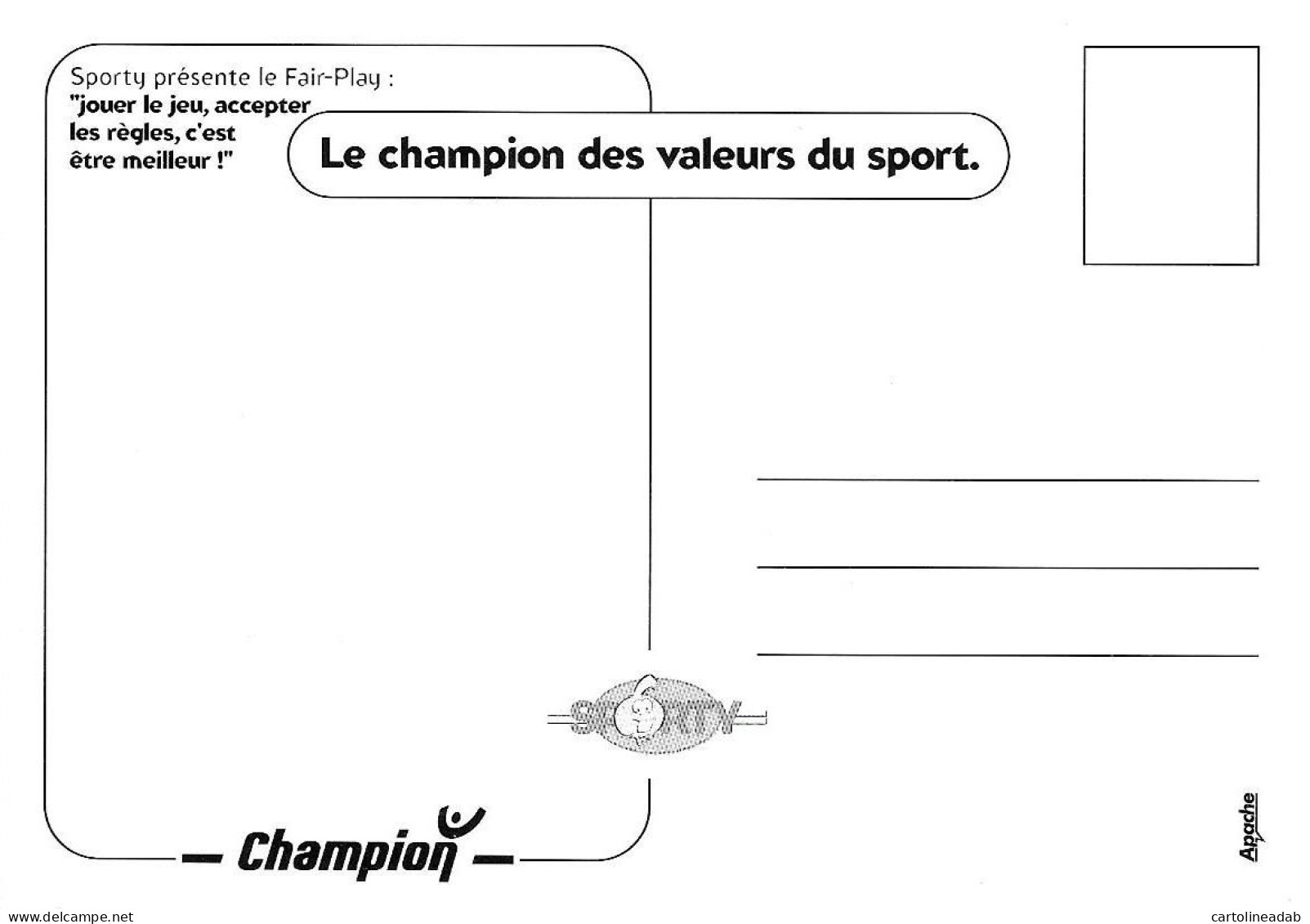 [MD9115] CPM - SERIE DI 4 CARTOLINE - SPORTY - LE CHAMPION DES VALEUR DU SPORT - PERFETTE - Non Viaggiate