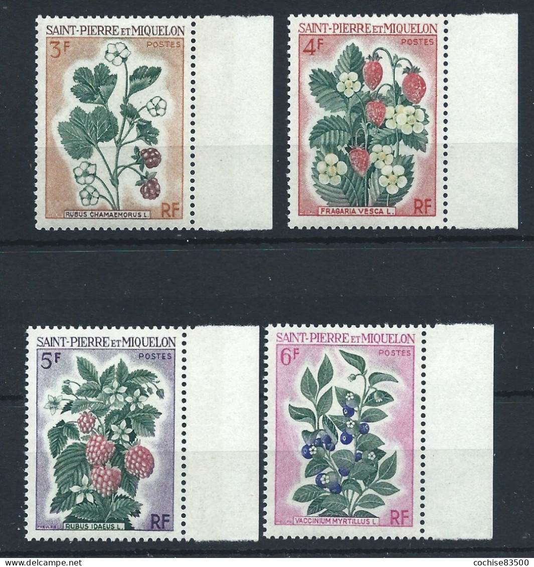 St Pierre Et Miquelon N°401/04** (MNH) 1970 - Fleurs Et Fruits - Ongebruikt