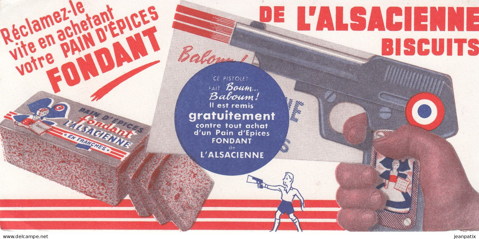 BUVARD - Blotter -  ALSA - Alsacienne - Pain D'Epices L'ALSACIENNE, Pistolet - Autres & Non Classés