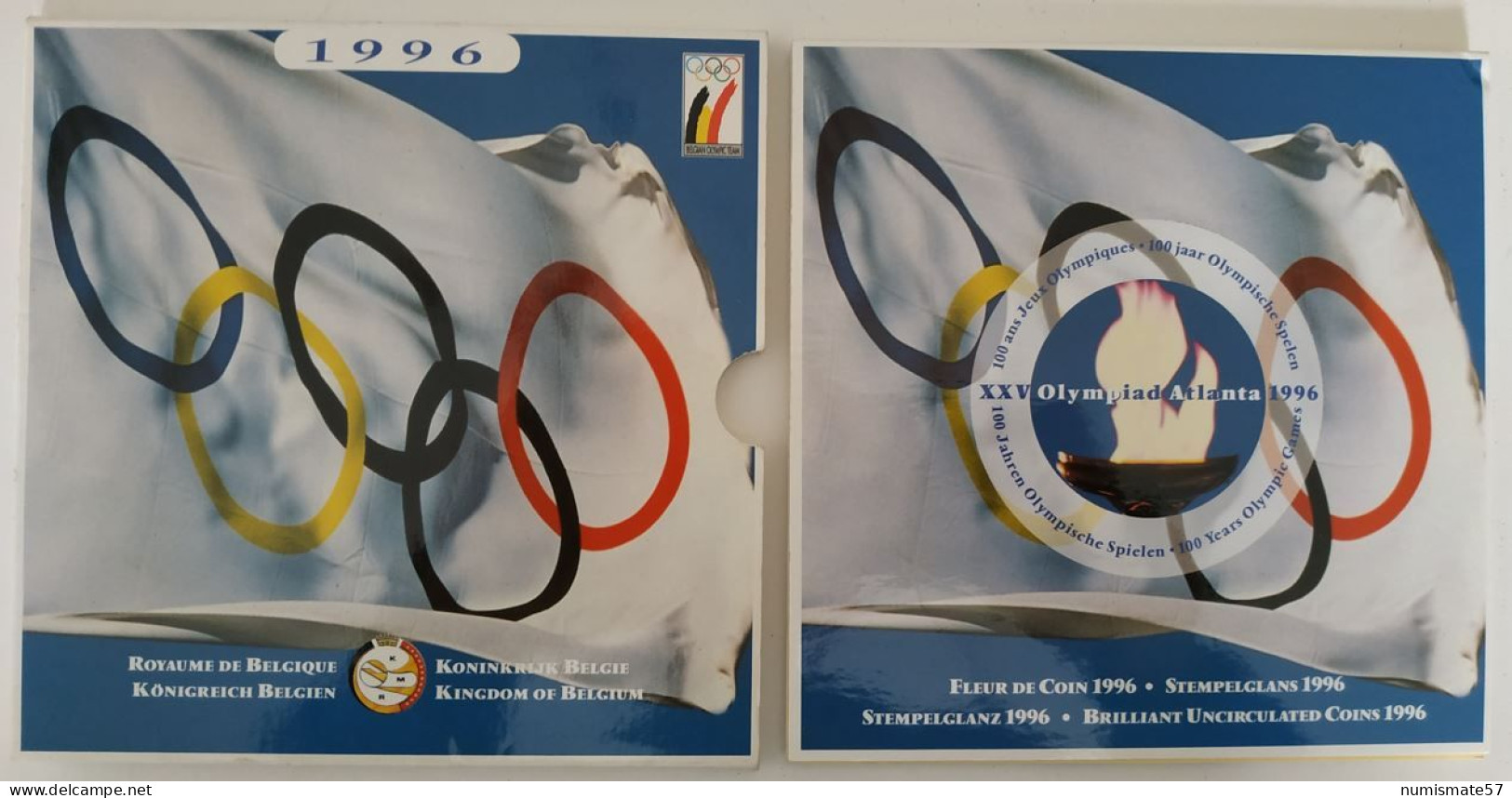 Coffret FDC BELGIQUE - Jeux Olympiques Atlanta 1996 - ( JO - Olympiad ) - FDC, BU, BE, Astucci E Ripiani