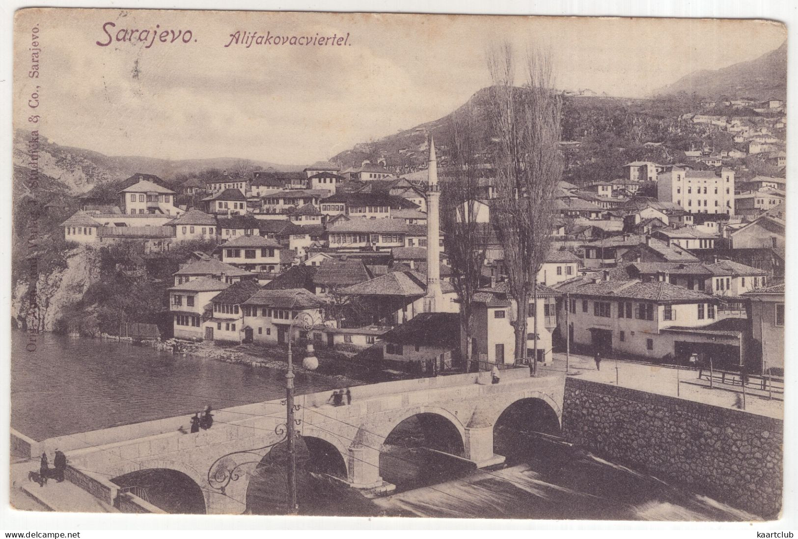 Sarajevo. Alifakovacviertel. -  (1906)  -  (Verlag J. Studnicka & Co., Sarajevo) - Bosnien-Herzegowina