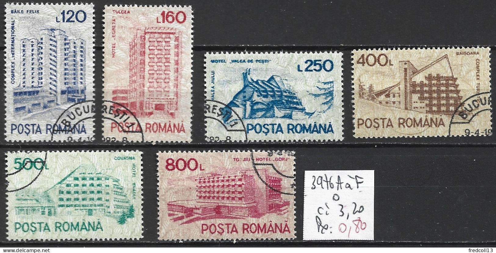 ROUMANIE 3976A à F Oblitérés Côte 3.20 € - Used Stamps