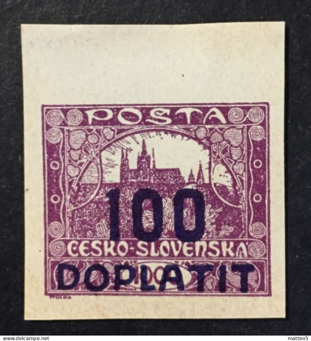 1922 /26 Czechoslovakia -  Enabling And Rate New Value Overprinted  - Prague Castle - Unused ( Mint Hinged ) - Ongebruikt