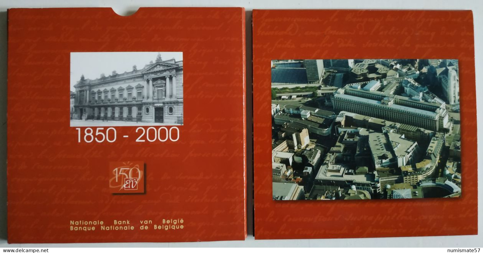 Coffret FDC BELGIQUE - Banque Nationale De Belgique - 1850 - 2000 - 150ème Anniversaire - FDC, BU, BE & Muntencassettes