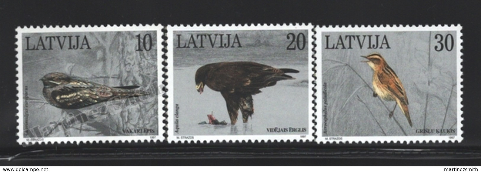 Lettonie – Latvia – Letonia 1997 Yvert 409-11, International Bird Protection Society - MNH - Letonia