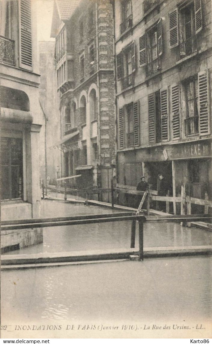 Paris * 4ème * Rue Des Ursins * Inondations De Paris Janvier 1910 * Crue Catastrophe - Arrondissement: 04