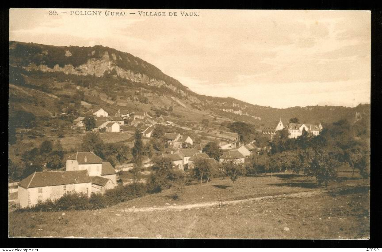 POLIGNY  Village De VAUX Vue Générale édition Simili Charbon Teulet Carte N°39 - Poligny