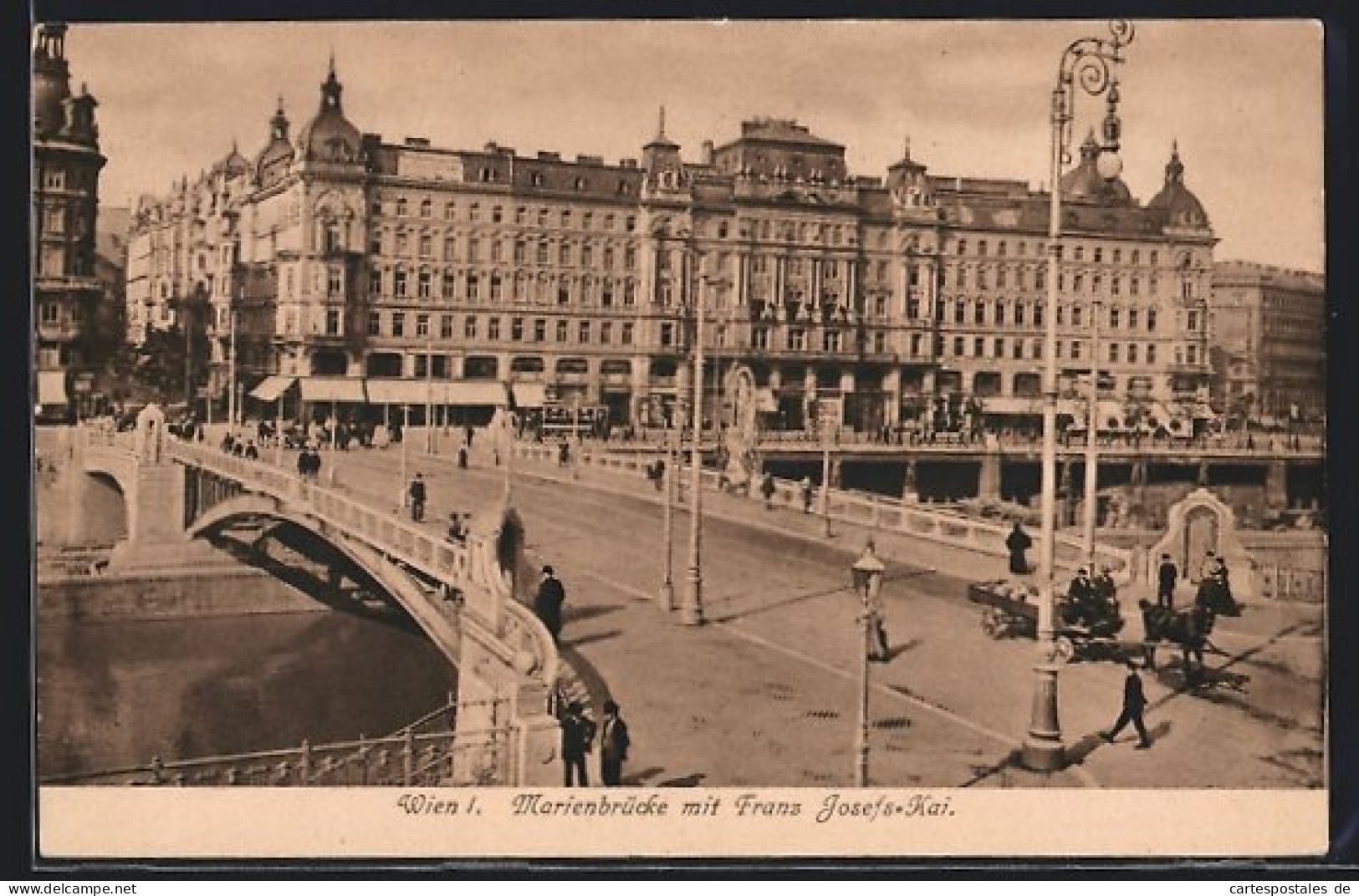 AK Wien, Franz-Josefs-Kai Mit Marienbrücke  - Autres & Non Classés