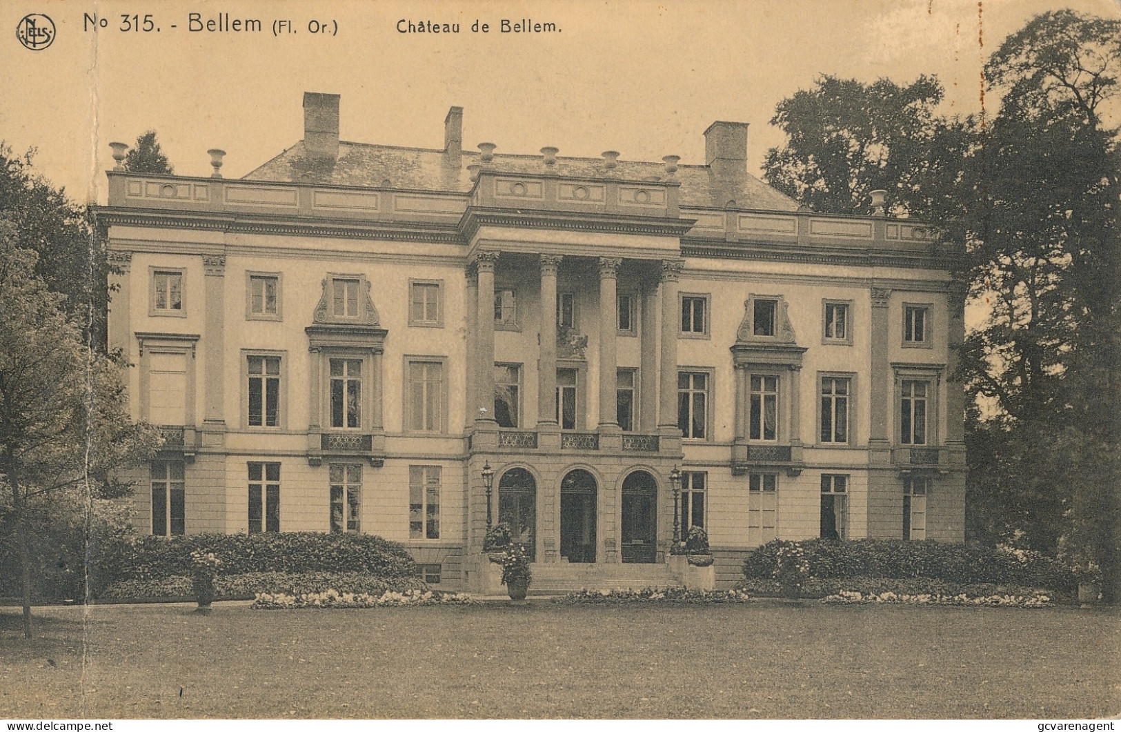 BELLEM   CHATEAU DU BELLEM      !!!!!  KREUK  LINKER ZIJDE       2 AFBEELDINGEN - Aalter