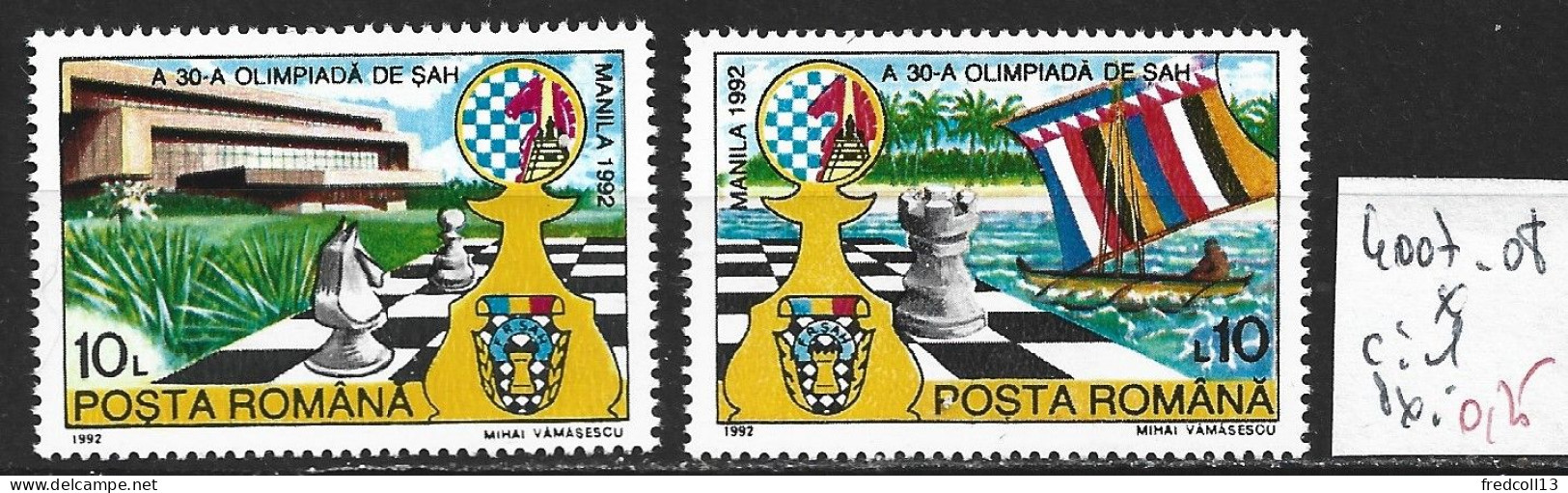 ROUMANIE 4007-08 * Côte 1 € - Unused Stamps