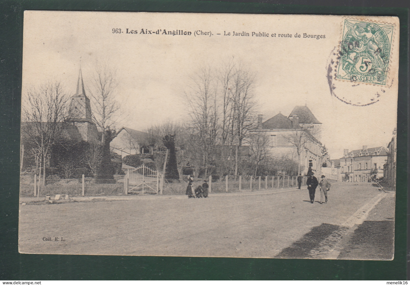 CP - 18 - Les Aix-d'Angillon - Jardin Public - Route De Bourges - Les Aix-d'Angillon