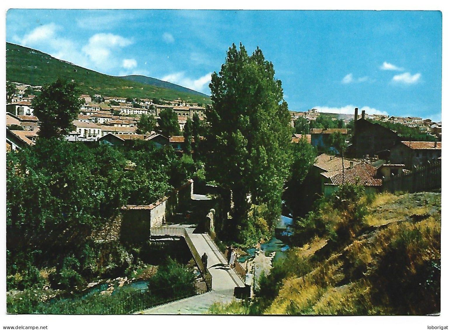 VISTA PARCIAL Y PUENTE DE ACCESO A LOS BARRIOS DEL RIO Y DE BOLAREDO.- BARRUELO DE SANTULLAN / PALENCIA.- ( ESPAÑA ) - Palencia