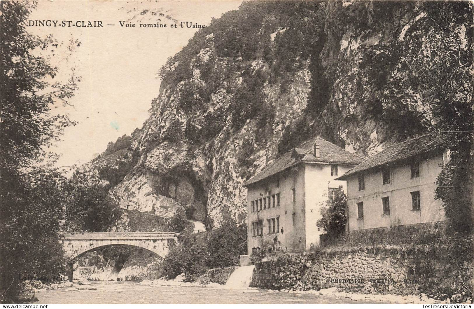 FRANCE - Dingy Saint Clair - Vue Sur La Voie Romaine Et L'usine - Carte Postale Ancienne - Dingy-Saint-Clair