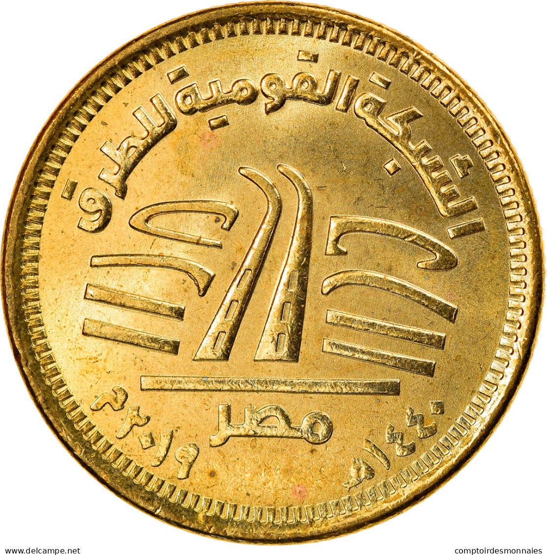Monnaie, Égypte, Réseau Routier National, 50 Piastres, 2019, SPL, Laiton - Egypte