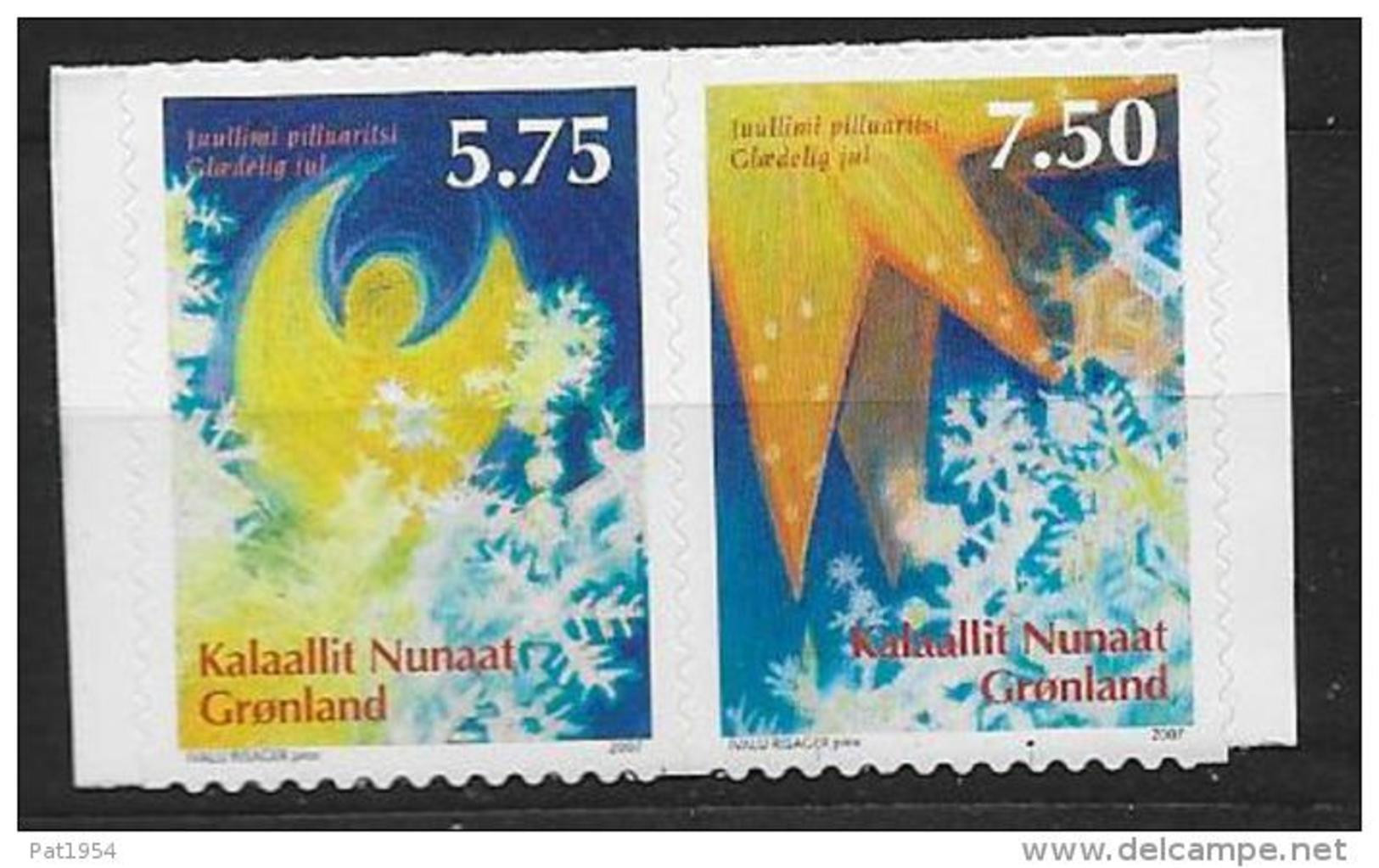 Groënland 2007 N° 479/480 Adhésifs Neufs Noël - Unused Stamps