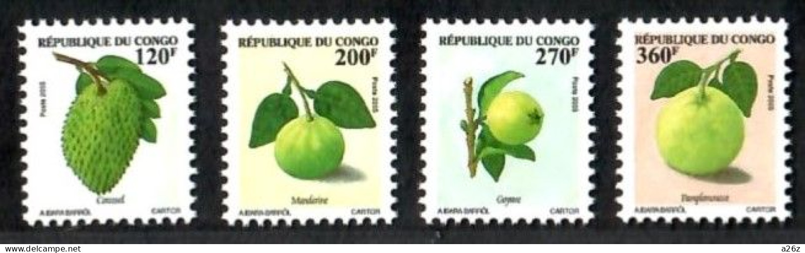 Congo Peoples Republic 2005 Fruits 4V MNH - Mint/hinged
