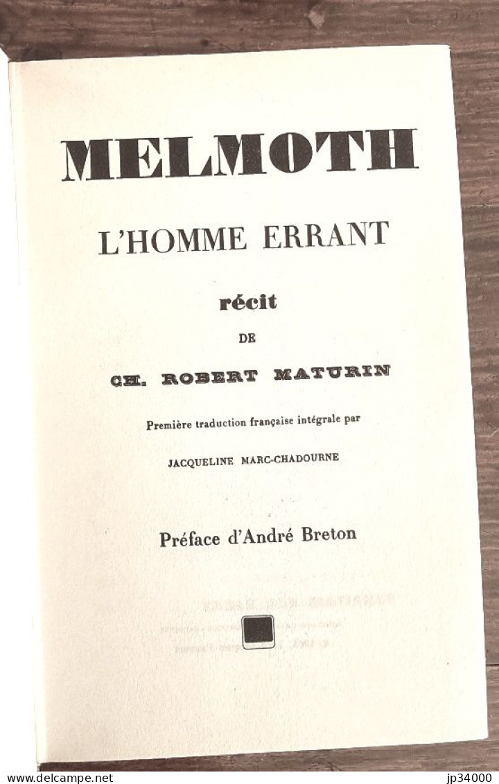 Melmoth L’Homme Errant Par Ch. Robert Maturin (1978) (science Fiction) - Other & Unclassified