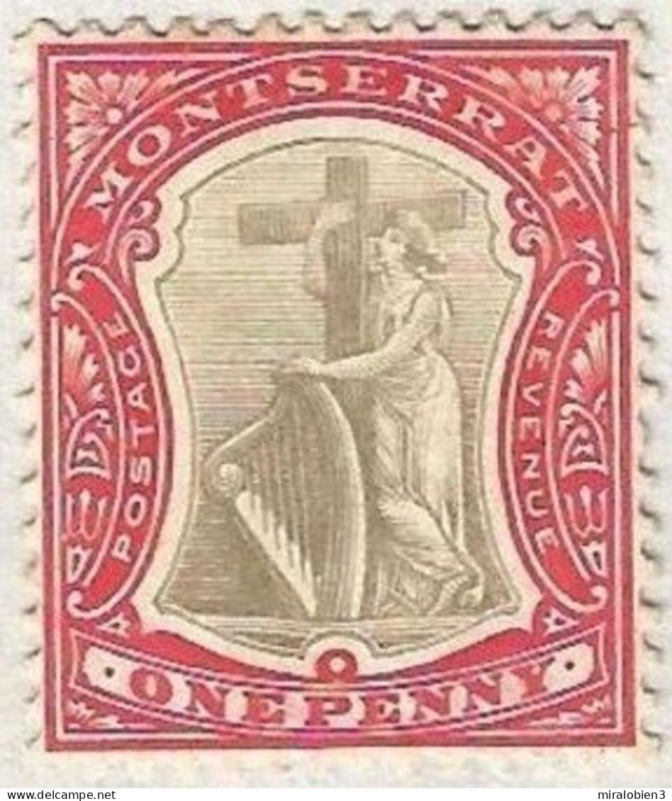 MONTSERRAT COLONIA BRITANICA YVERT NUM. 23 * NUEVO CON FIJASELLOS - Montserrat