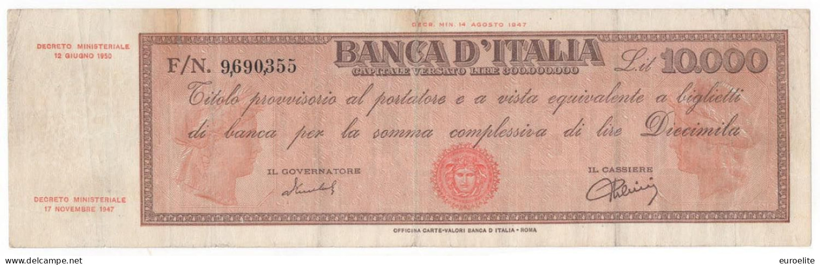 Repubblica - 10.000 Lire Titolo Provvisorio - 2000 Lire