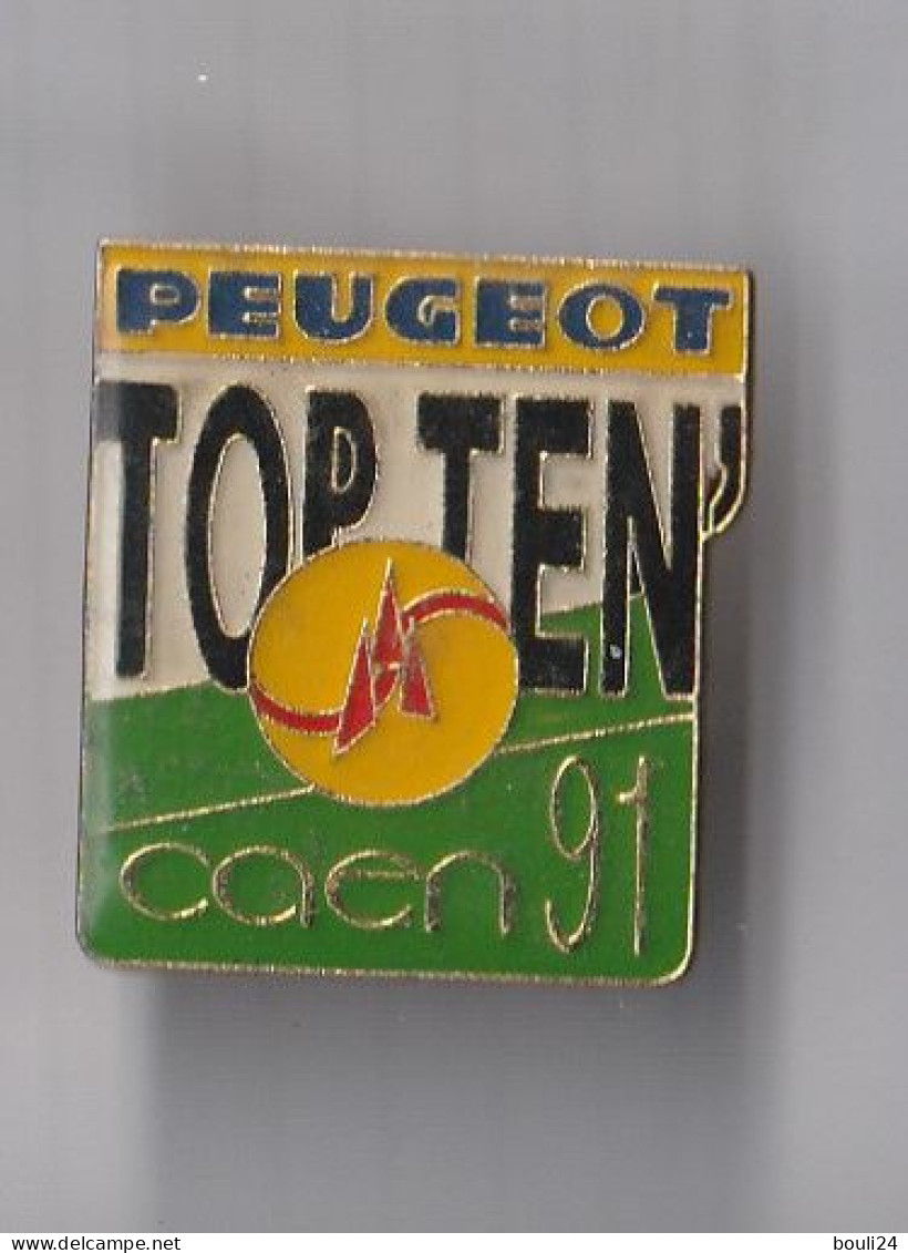 PIN'S THEME SPORT  TENNIS  CAEN  TOP TEN   91  SPONSOR  PEUGEOT - Tennis