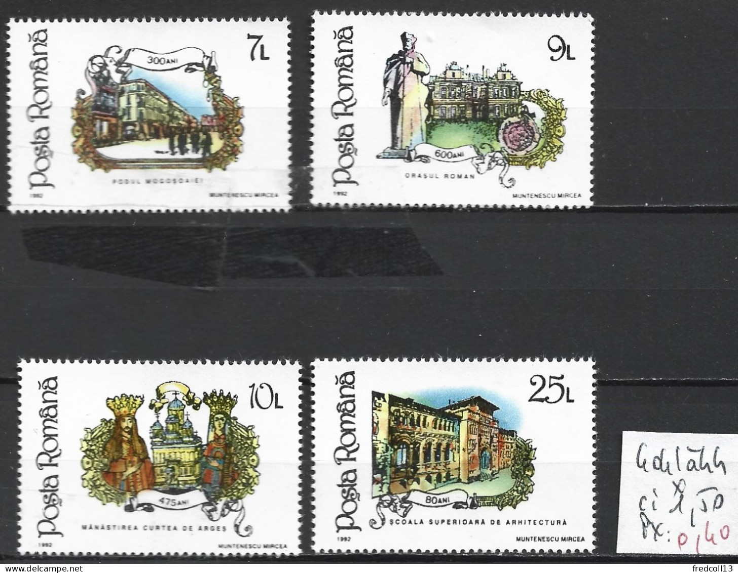 ROUMANIE 4041 à 44 * Côte 1.50 € - Unused Stamps