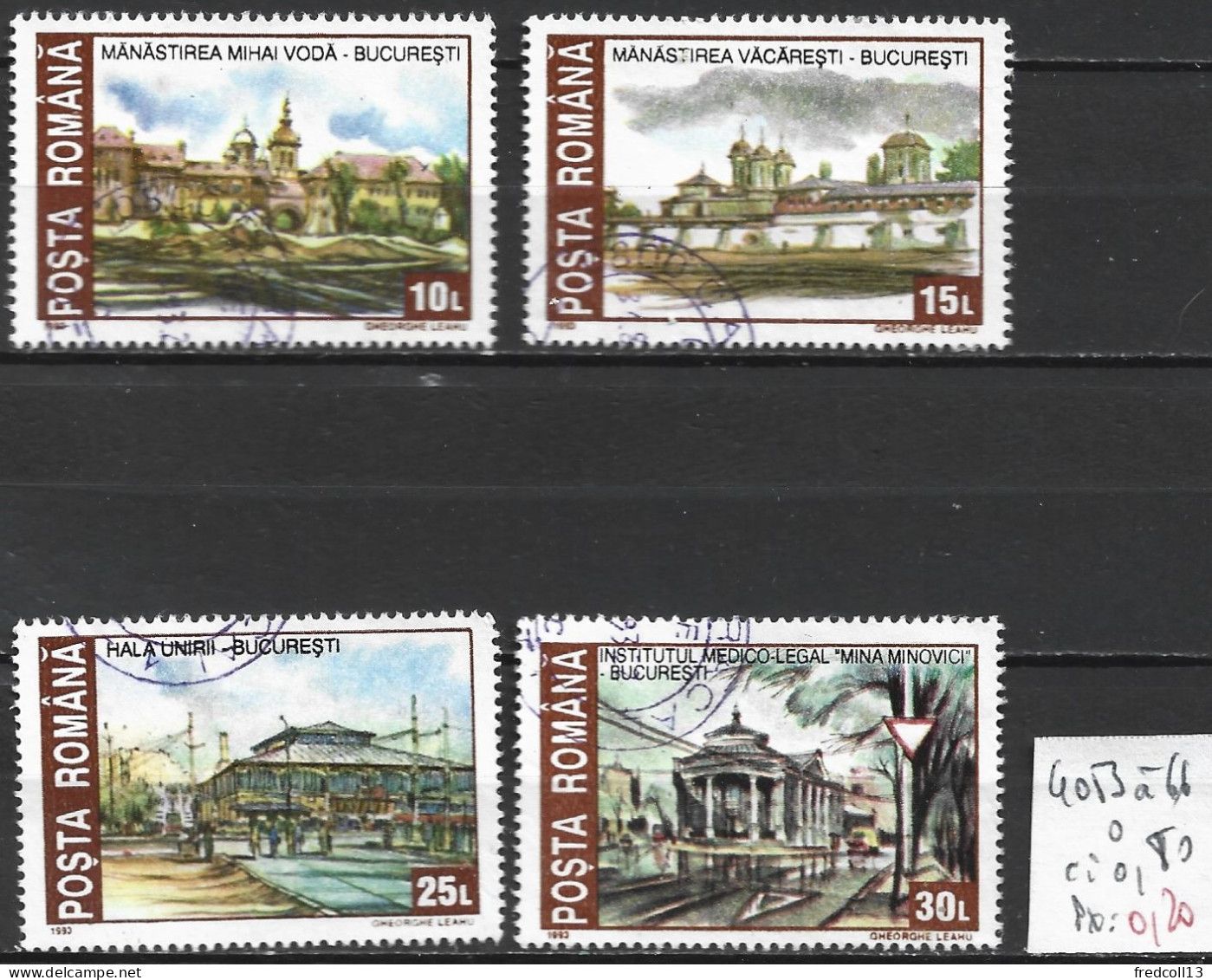 ROUMANIE 4053 à 56 Oblitérés Côte 0.80 € - Used Stamps