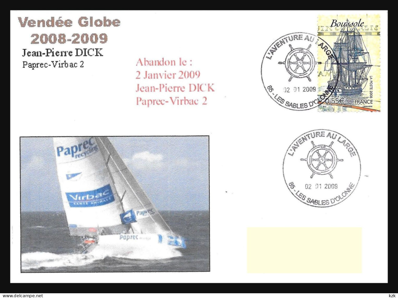 1 19	1191/20		Vendée Globe 2008/09	-	Jean-Pierre Dick Sur Paprec- Virbac - Segeln