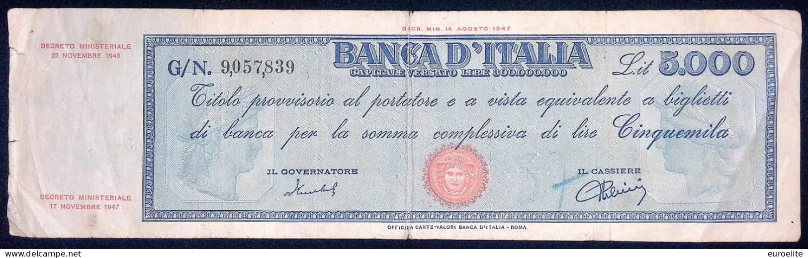 Repubblica Italiana - 5000 Lire Titolo Provvisorio (Medusa) - 2.000 Lire