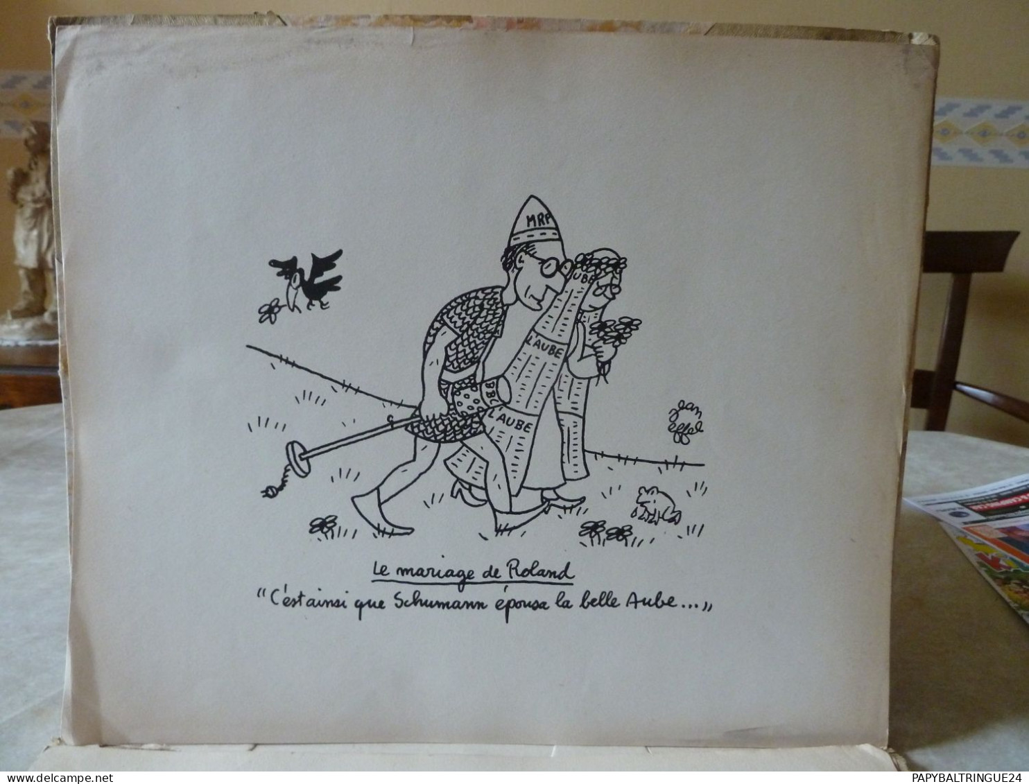ANCIEN DESSIN A L'ENCRE DE CHINE DE JEAN EFFEL ( NON ORIGINAL , A TIRAGE MULTIPLE ). - Zeichnungen