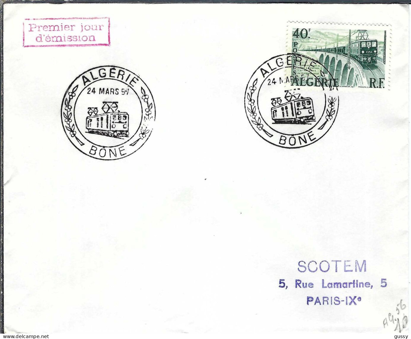 ALGERIE 1957: FDC - FDC