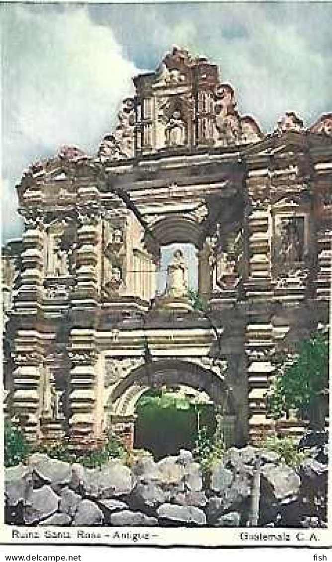 Guatemala ** & Postal, Ruina Santa Rosa, Antigua, Ed. Biener (1048) - Iglesias Y Las Madonnas