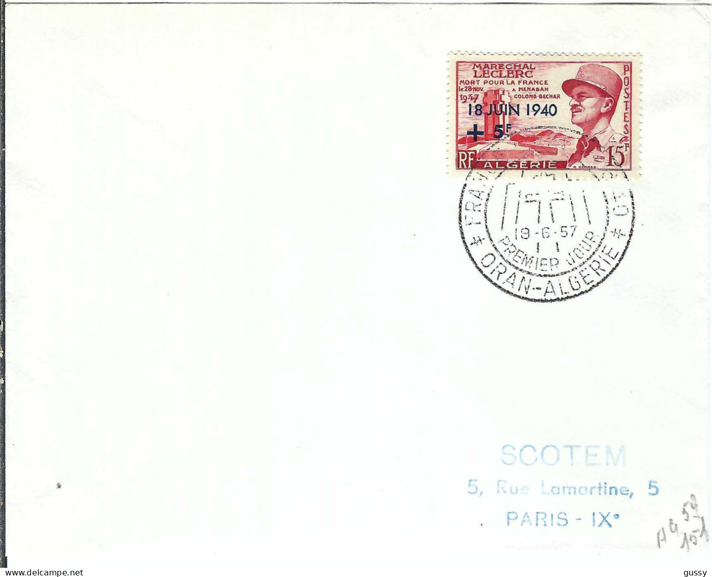 ALGERIE 1957: FDC - FDC