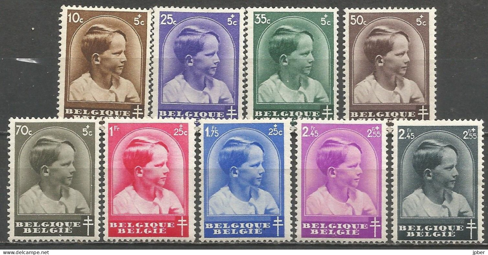 Belgique - Prince Baudouin - N°438à446 * - Unused Stamps