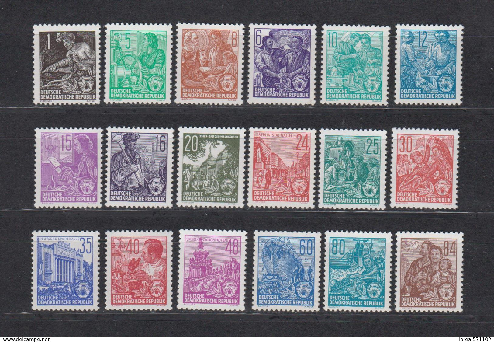 DDR  1953 Mich.Nr.405/22 ** Geprüft Schönherr BPP - Unused Stamps