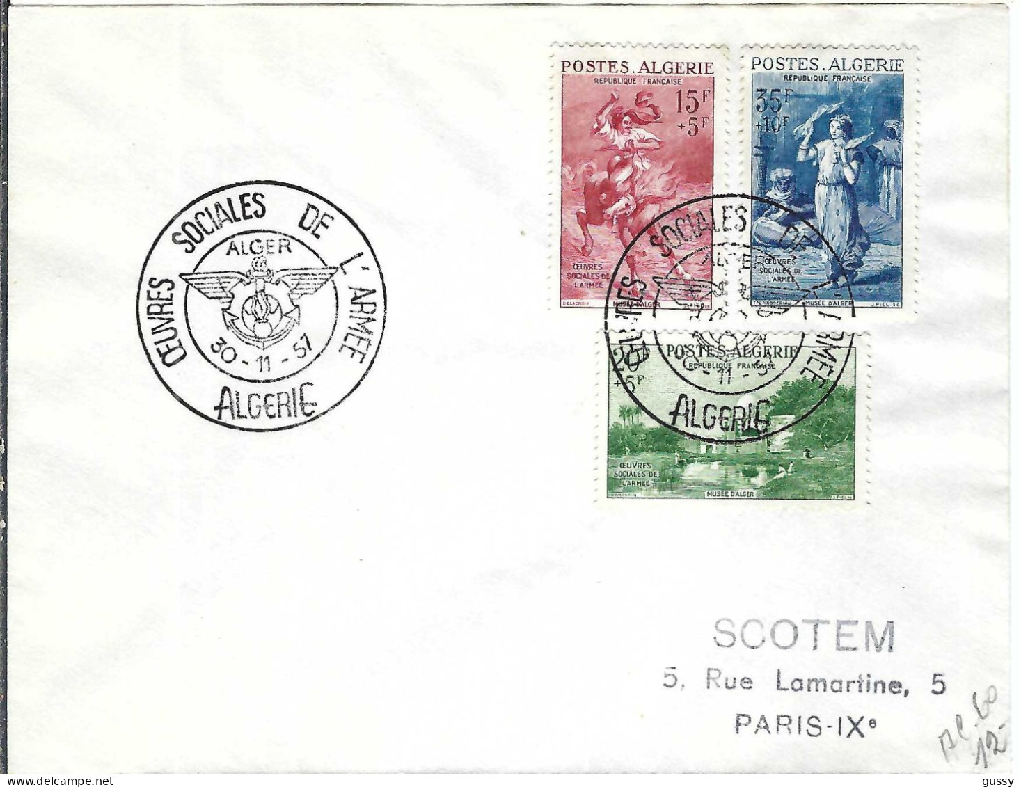 ALGERIE 1957: FDC - FDC