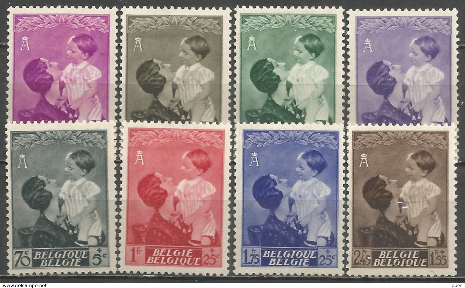 Belgique - Prince Baudouin Et Reine Astrid - N°447à454 * - Unused Stamps