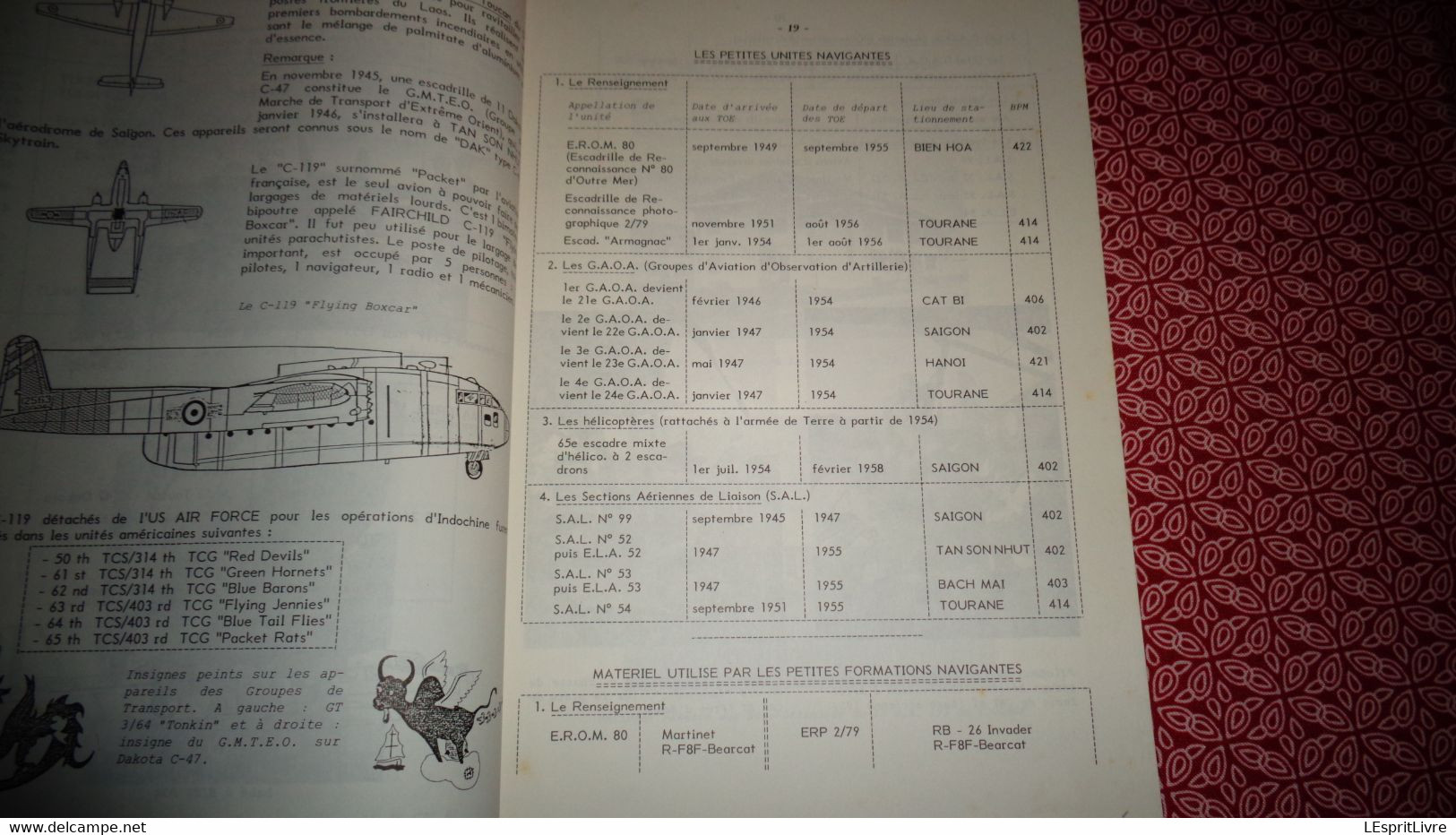 HISTOIRE POSTALE ET MILITAIRE DES FORCES AERIENNES FRANCAISES EN INDOCHINE Poste Marcophilie Aérophilatélie Aéropostale