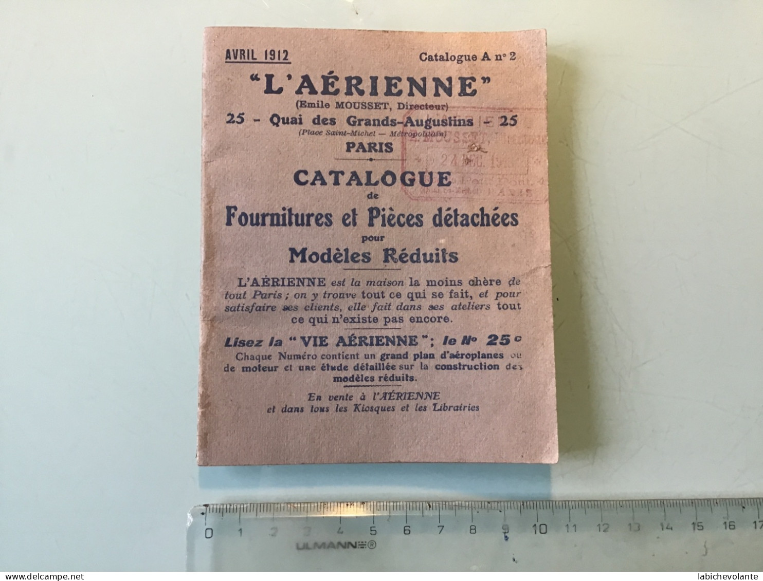 Catalogue De Fournitures Et Pièces Détachées 1912. 32 Pages. - Altri & Non Classificati