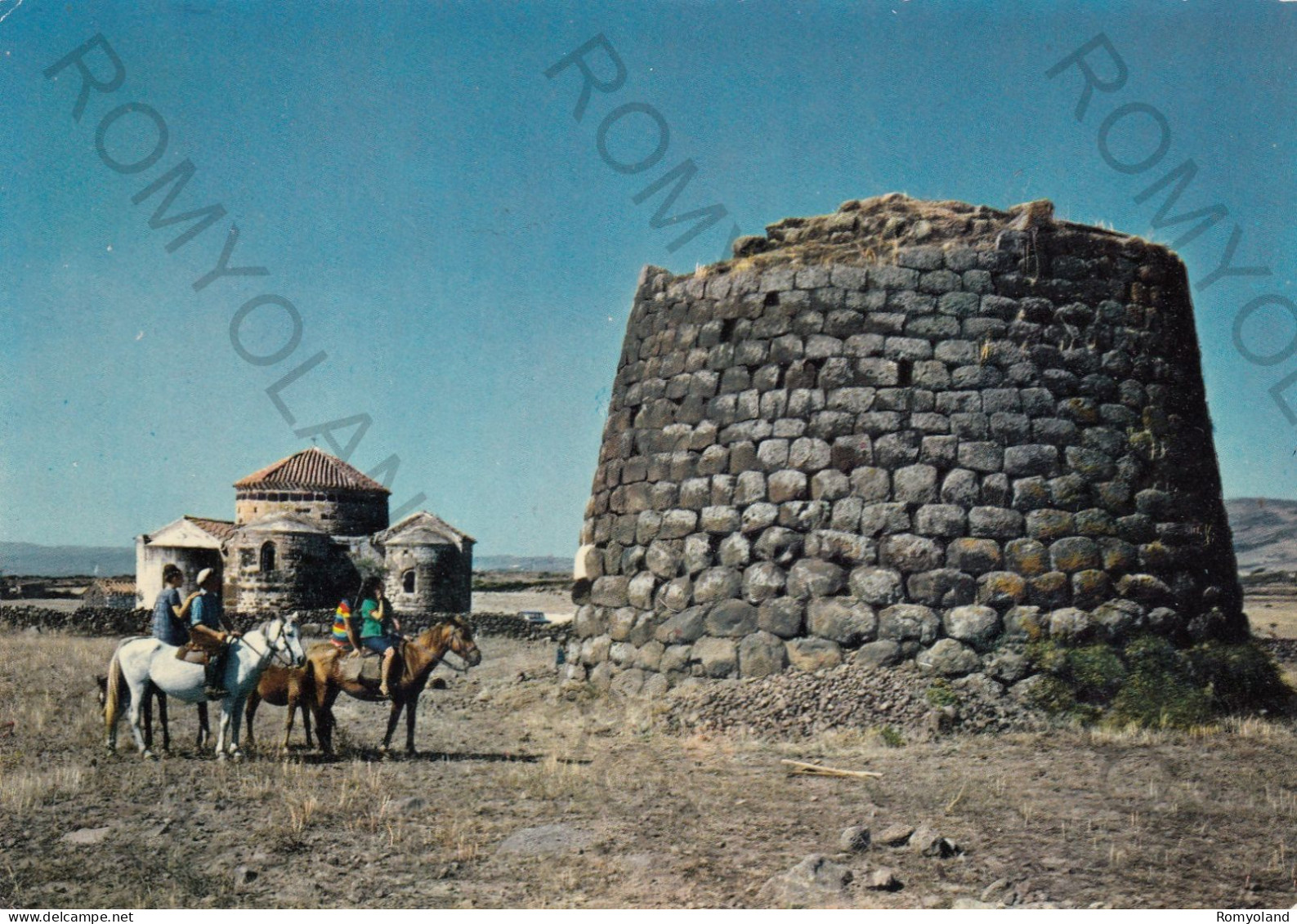 CARTOLINA  C5 NURAGHE S.SABINA,NUORO,SARDEGNA-STORIA,MEMORIA,CULTURA,RELIGIONE,IMPERO ROMANO,BELLA ITALIA,VIAGGIATA 1969 - Nuoro