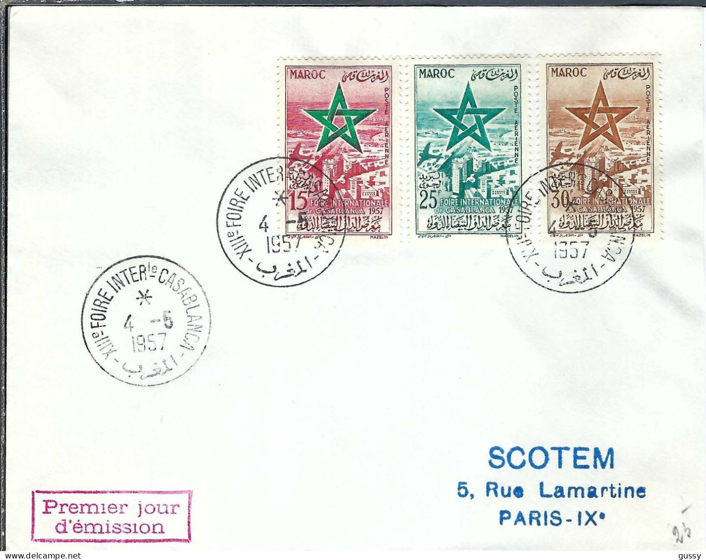 MAROC 1957: FDC - Morocco (1956-...)