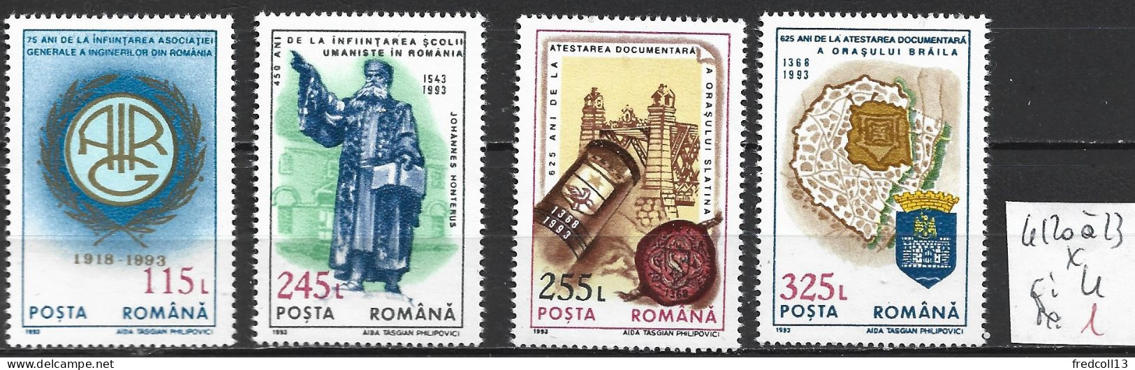 ROUMANIE 4120 à 23 * Côte 4 € - Unused Stamps
