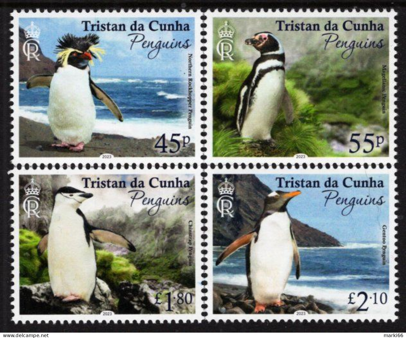 Tristan Da Cunha - 2023 - Penguins - Mint Stamp Set - Tristan Da Cunha