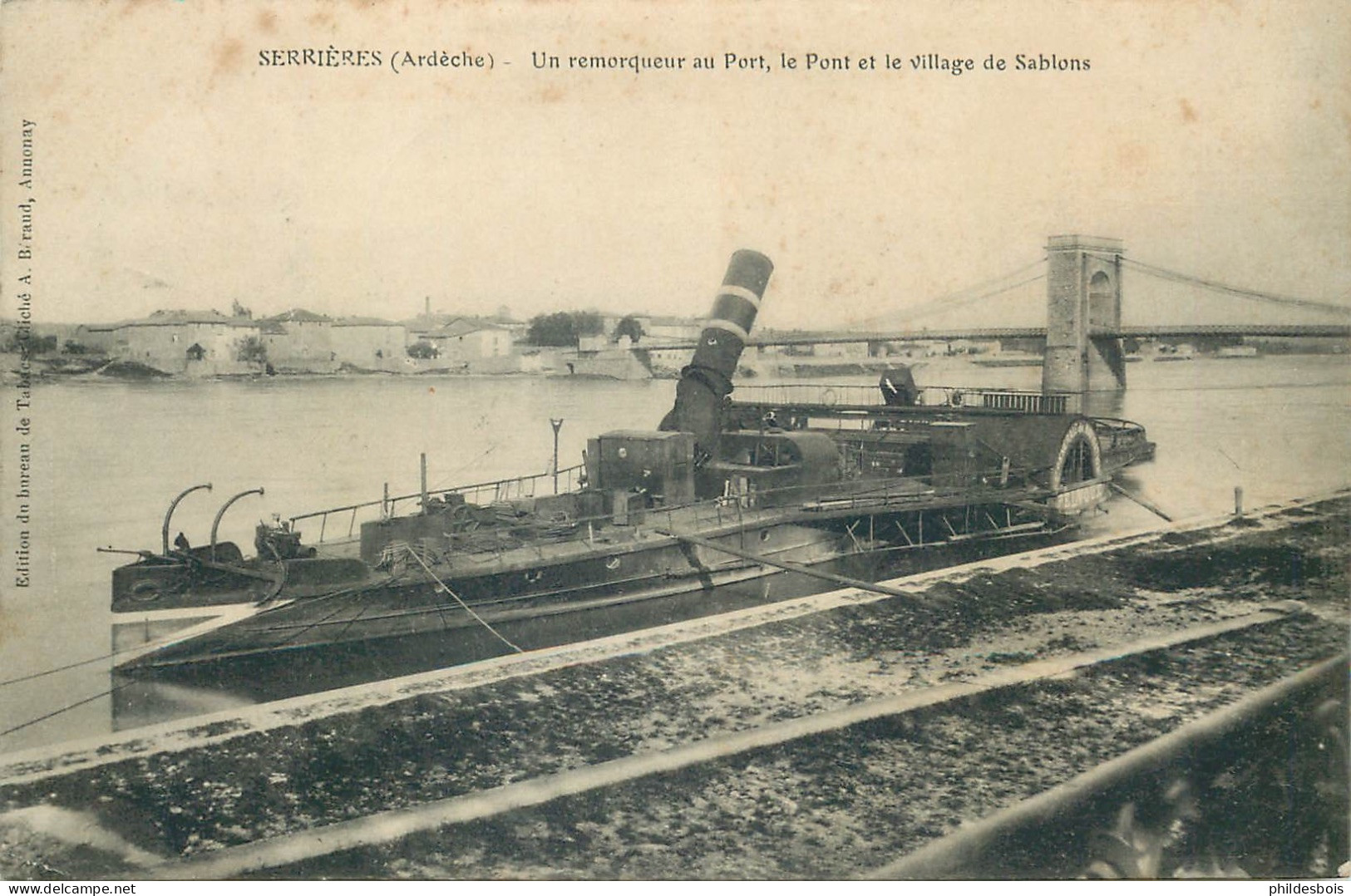 ARDECHE  SERRIERES   Un Remorqueur Au Port - Serrières