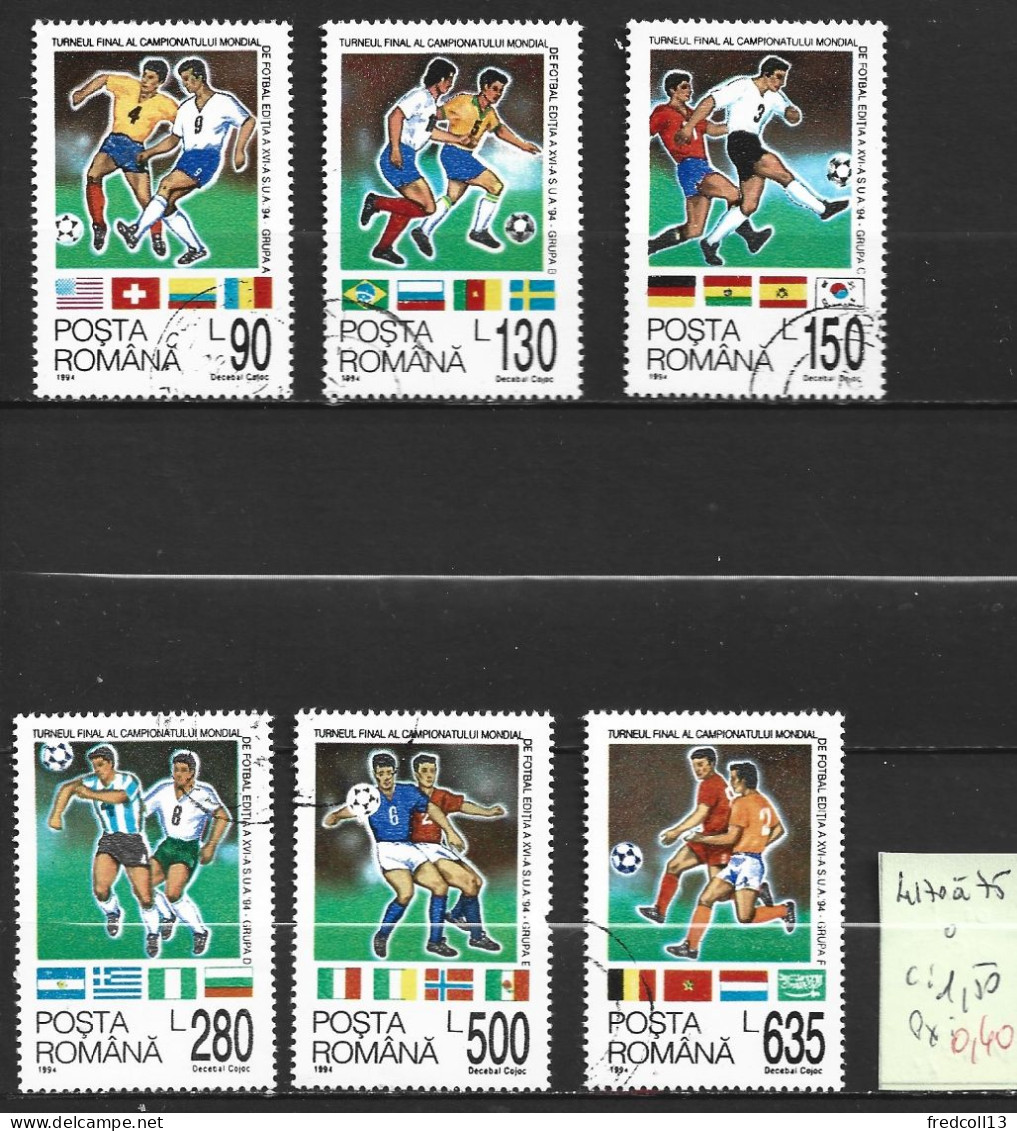 ROUMANIE 4170 à 75 Oblitérés Côte 1.50 € - Used Stamps