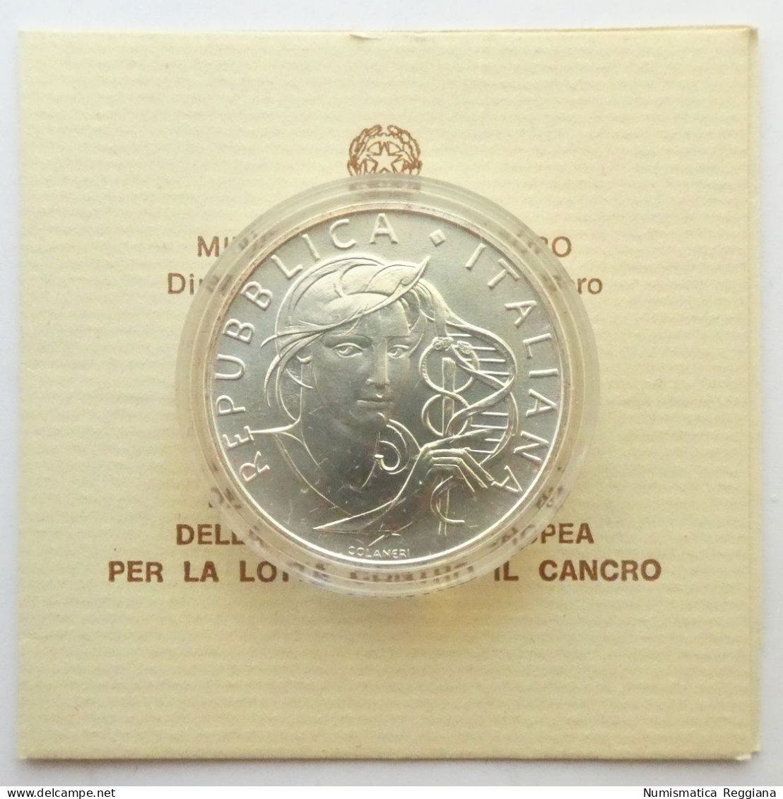 Repubblica Italiana - 500 Lire Argento 1989 Lotta Contro Il Cancro FDC - Jahressets & Polierte Platten