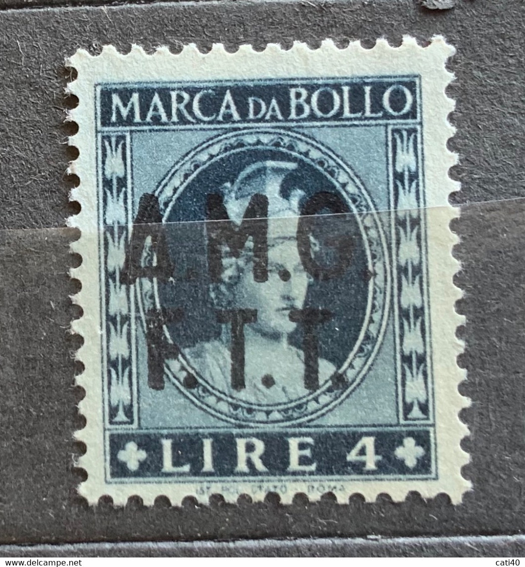 TRIESTE A - AMG FTT  - MARCA DA BOLLO  TASSA FISSA L.4 - Revenue Stamps