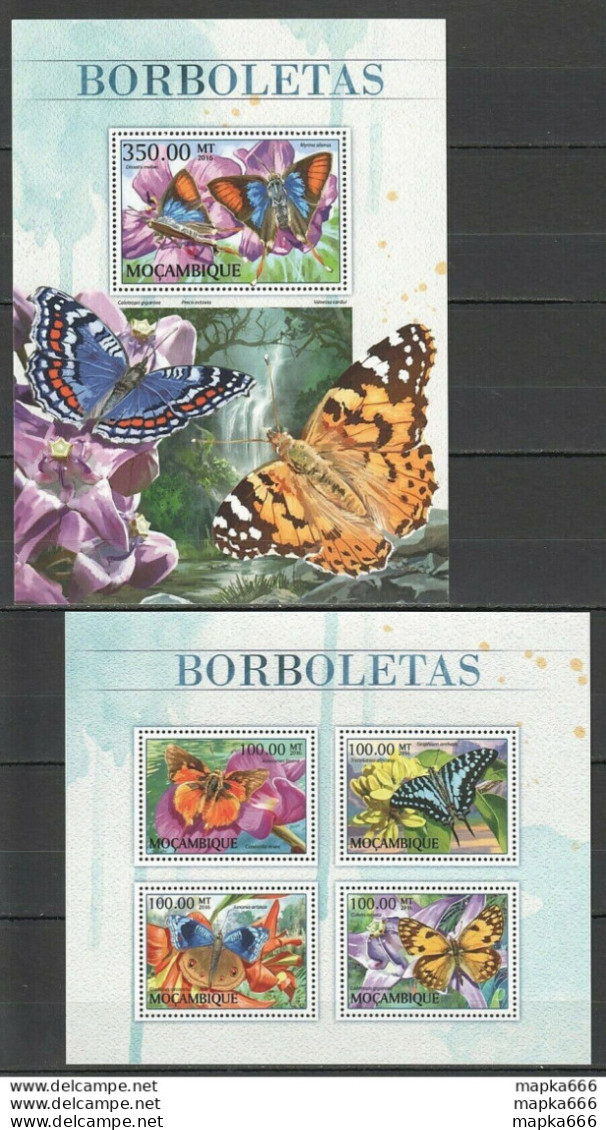 St2646 2016 Mozambique Fauna Insects Butterflies Borboletas 1Kb+1Bl Mnh - Papillons