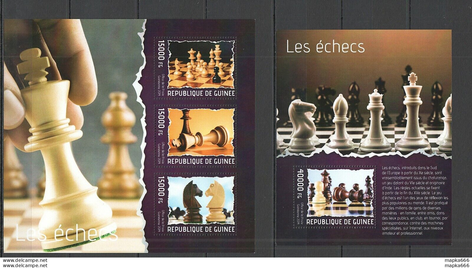 St683 2014 Guinea Chess Sport Champions Kb+Bl Mnh Stamps - Schaken