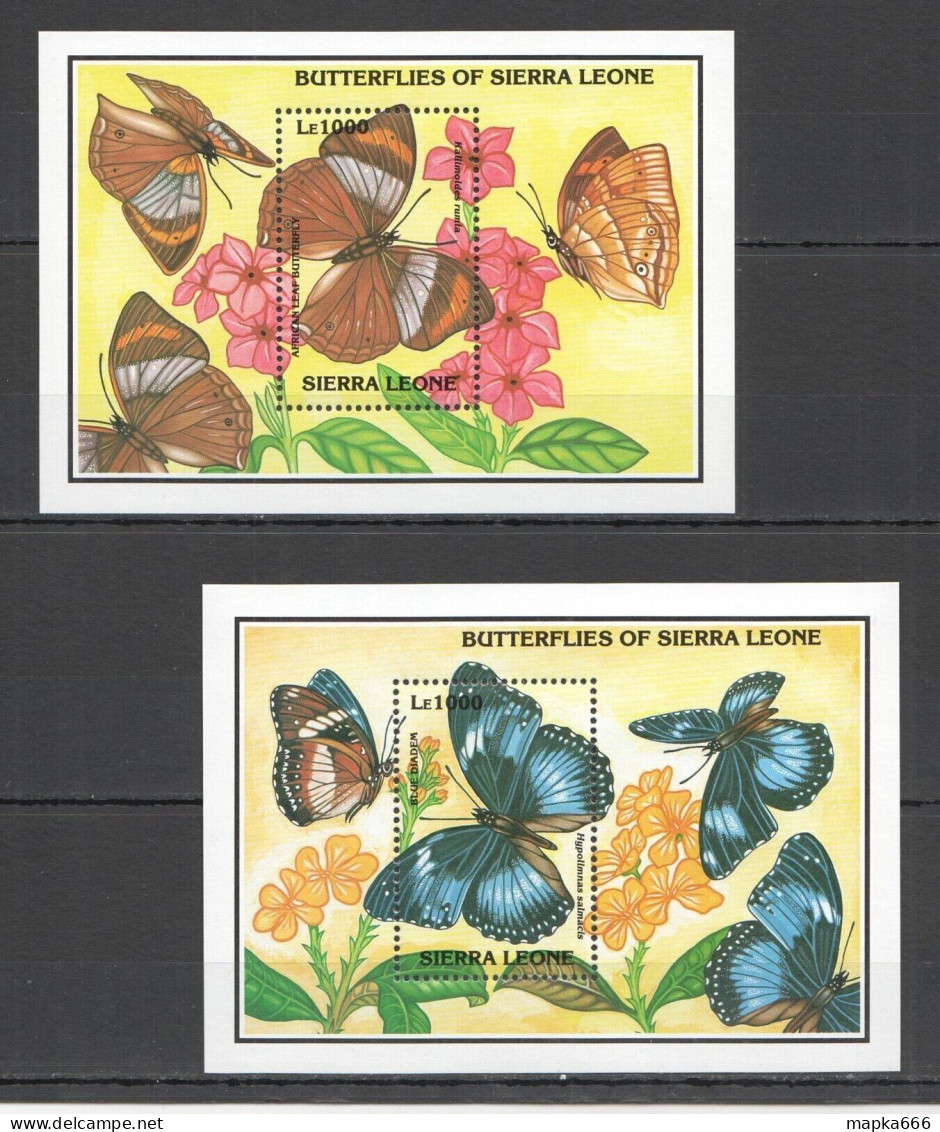 B0576 Sierra Leone Butterflies Of Sierra Leone Flora & Fauna 2Bl Mnh - Vlinders